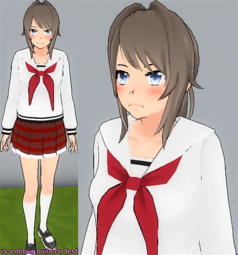 Yandere Sim Skin Red And White Uniform By Televicat On