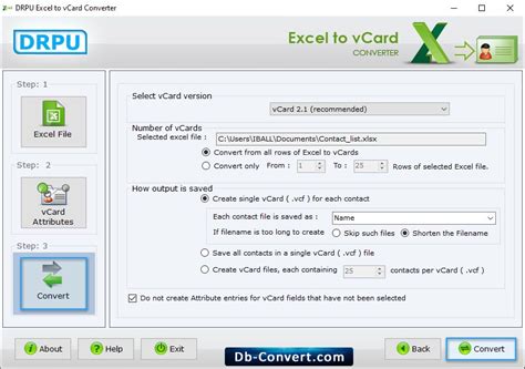 Excel To Vcard Converter Software Screenshots Vcard Conversion Program