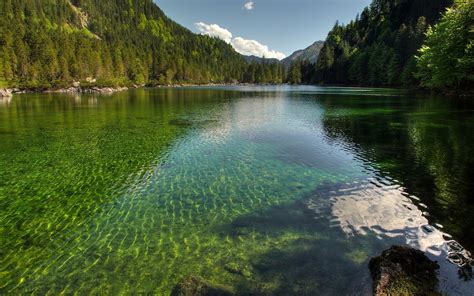 Clear Water In The Crystal Lake Wallpaper Nature Wallpapers 51076