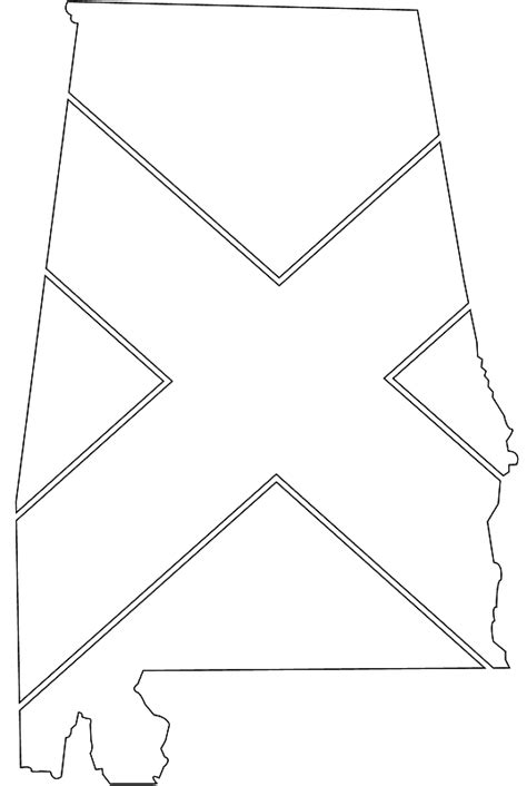 Coloring Pages Of Alabama State Flag