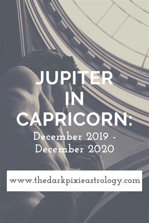 Jupiter In Capricorn December 2019 December 2020 The Dark Pixie