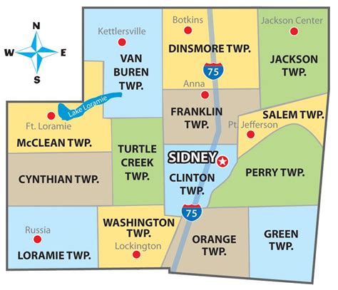 Township Map Shelby County Commissioners Office Oh
