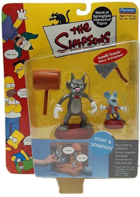 Simpsons Itchy And Scratchy Moc Interactive Environment Action Figures