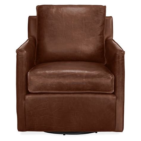 Bram Leather Swivel Chair Modern Accent And Lounge Chairs Modern