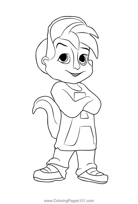Alvin Chipmunk 1 Coloring Page For Kids Free Alvin And The Chipmunks