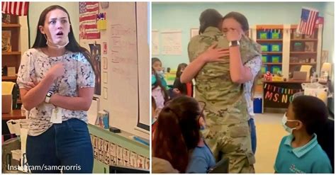 Army Mom Returns Home From 11 Month Deployment And Surprises Daughter In