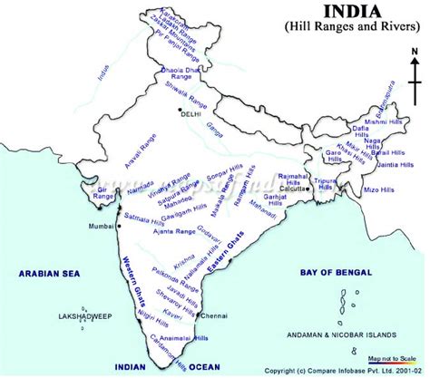 Map Of India With Hills And Ranges Download Scientific Diagram