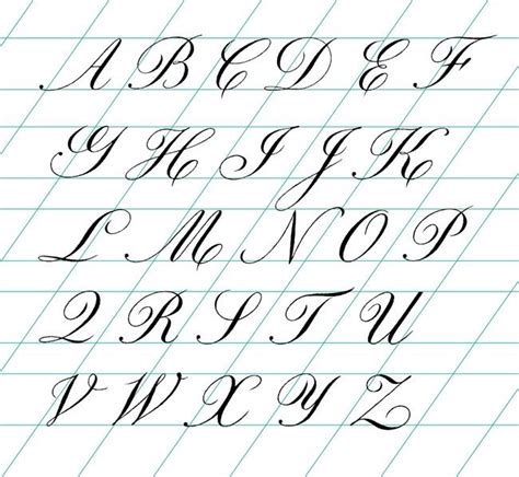 Copperplate Calligraphy Alphabet Practice Sheets Worksheets Samples