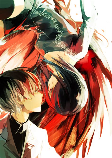 Discovered by wingsofwax on we heart it. Characters: Touka & Kaneki Anime: Tokyo Ghoul ... - Anime ...