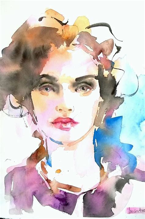 Watercolor Face Watercolor Portrait Painting Watercolor Fashion