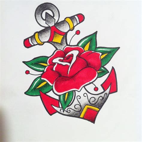 Sailor Jerry Rose Tattoo Flash