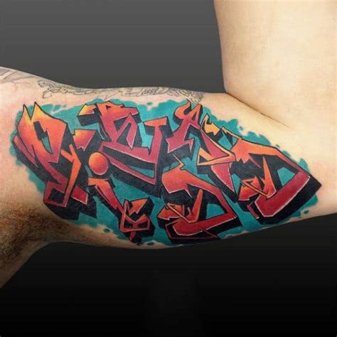 80 Graffiti Tattoos For Men Inked Street Art Designs