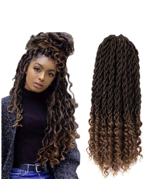 7 Pack Faux Goddess Locs Crochet Hair Extensions Synthetic Etsy Uk