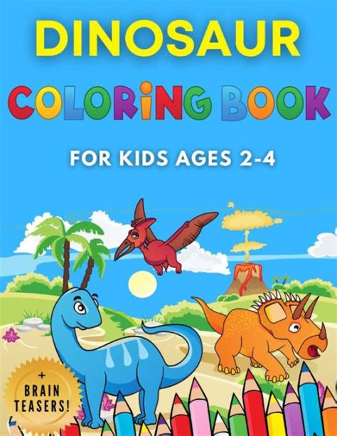 Dinosaur Coloring Book For Kids Ages 2 4 Big Colouring Books Alphabet