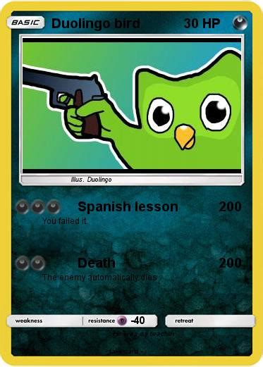 Angry birds 2 x duolingo crossover! Pokémon Duolingo bird 1 1 - Spanish lesson - My Pokemon Card