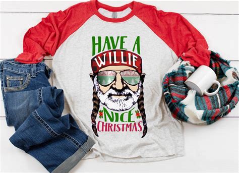 Have A Willie Nice Christmas Willie Nelson Xmas Holiday Etsy