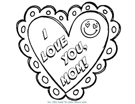 I love you mother mothers day coloring page for kids coloring. I Love You, Mom Mother's Day Coloring Page - Free ...
