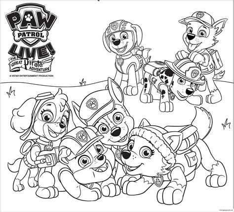 Paw Patrol Printable Mask Coloring Pages Sketch Coloring Page