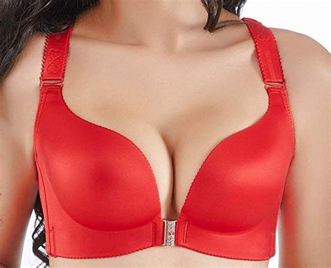 Butterfly Front Closure No Underwire Everyday Bras Smooth Push Up Bra