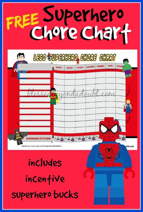 Free Lego Superhero Chore Chart Blessed Beyond A Doubt