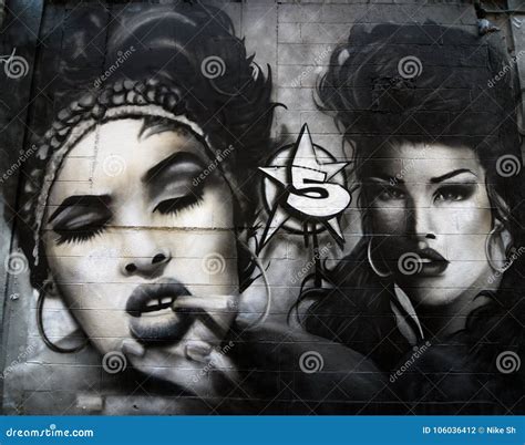 Graffiti Artwork Five Points Manhattan Editorial Photography Image