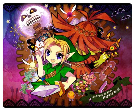 The Legend Of Zelda Majoras Mask Young Link Tatl Skull Kid Tael