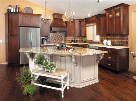 Kitchen Light Cherry Cabinets Painted Island Finishes Like