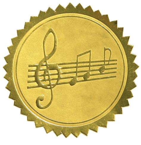 Buy Music Note Gold Foil Sticker Awards Trophies Music