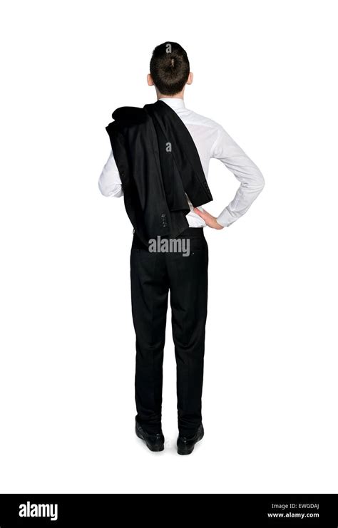 Isolated Business Man Back View Stock Photo Alamy
