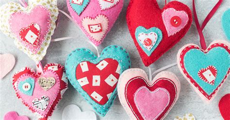 Diy Felt Heart Ornaments For Valentines Day Rose Clearfield 30