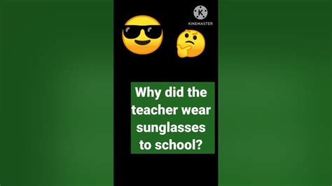 Why Did Teacher Wear Sunglasses 🕶️ Wits Cornerfunpuzzle