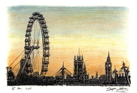 He began his career at the famous art dealership of p. Drawings ofLondon Eye and Houses of Parliament - City Art