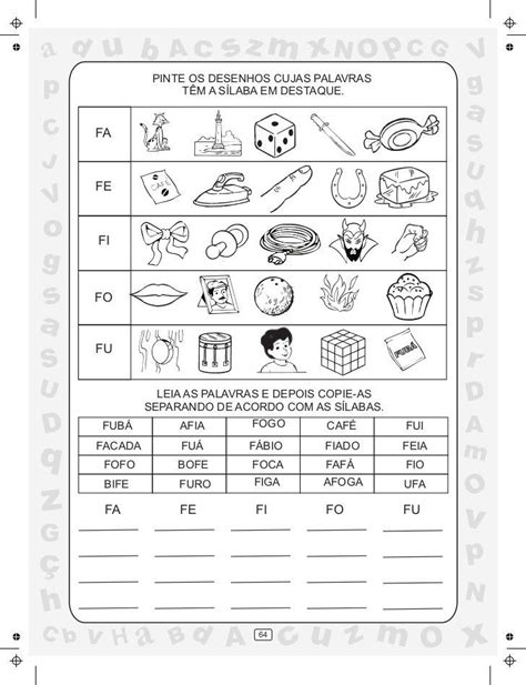 Silab Rio Para Alfabetiza O Infantil S Labas Simples Para Imprimir