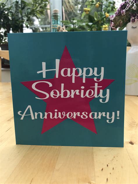 Happy Sobriety Anniversary Card Mental Health Sobriety Card Recovery