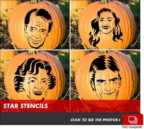 Celebrity Pumpkin Stencils Cut It Out