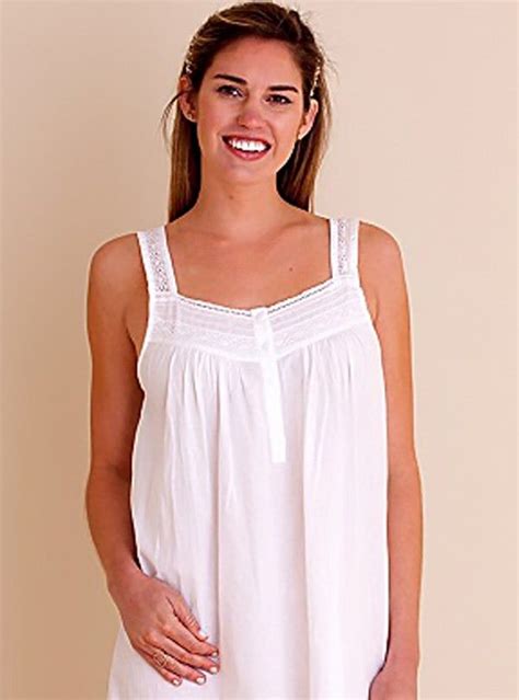 Joy White Cotton Nightgown El227 White Nightgown Cotton Nightgown