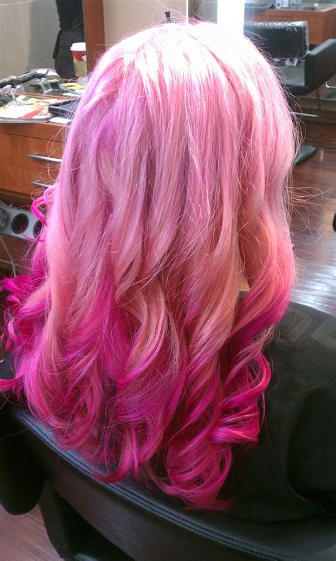 Baby Pink, Pastel, Dip Dye, Pink on pink, magenta, hot pink, pravana, funky, bright, pink hair 