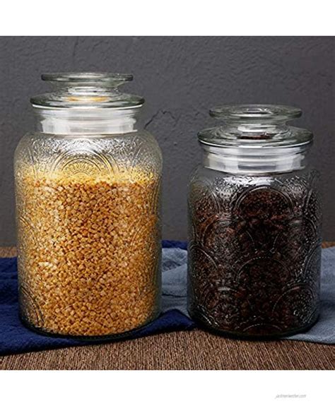 Daitouge Glass Cookie Jars With Lids Glass Canister For Kitchen Or