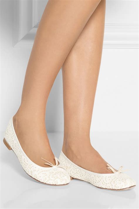 Lyst Repetto The Cendrillon Crocheted Lace Ballet Flats In White