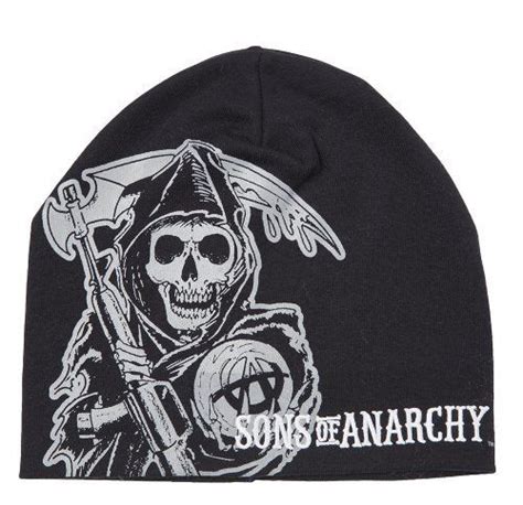 Sons Of Anarchy Off Center Reaper Lightweight Knit Beanie