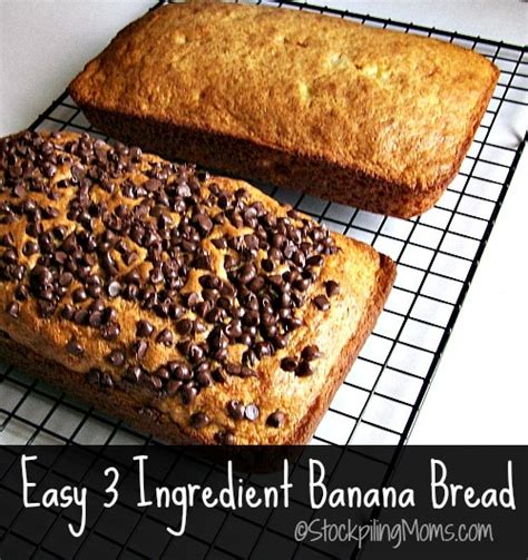 Healthy banana peanut butter bars we love our quick and easy breakfast and snack recipes on here. Easy 3 Ingredient Banana Bread