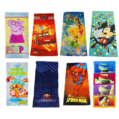 Kids Disney And Character Towels Childrens Large Beach Bath Towels