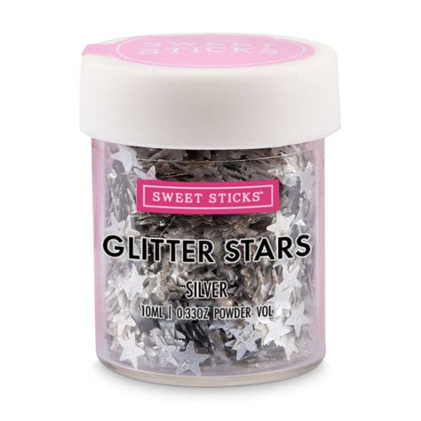 Edible Glitter Stars Silver