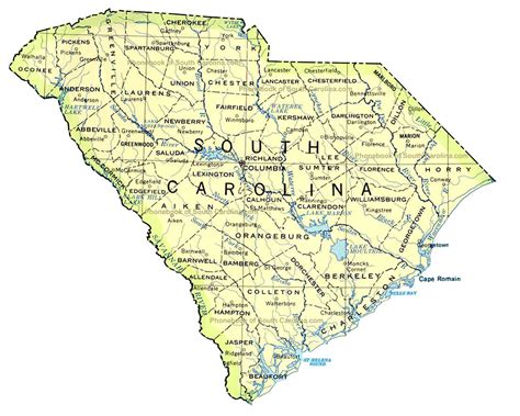 South Carolina On A Map World Map