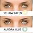 AURORA 7 Colors 12 Month Coloured Contact Lenses Cosmetic Makeup Len 