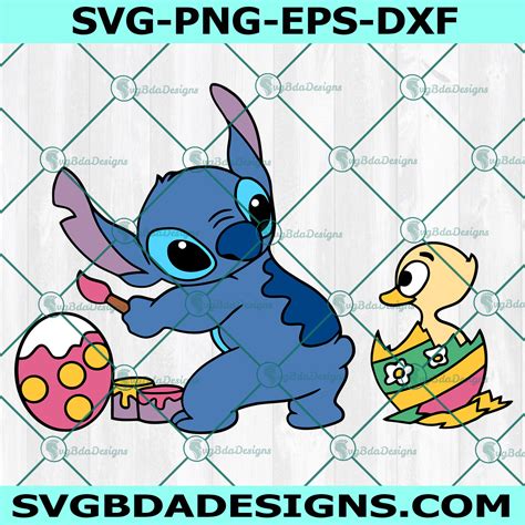 Easter Bunny Sitich Svg Easter Stitch Svg Disney Easter Svg