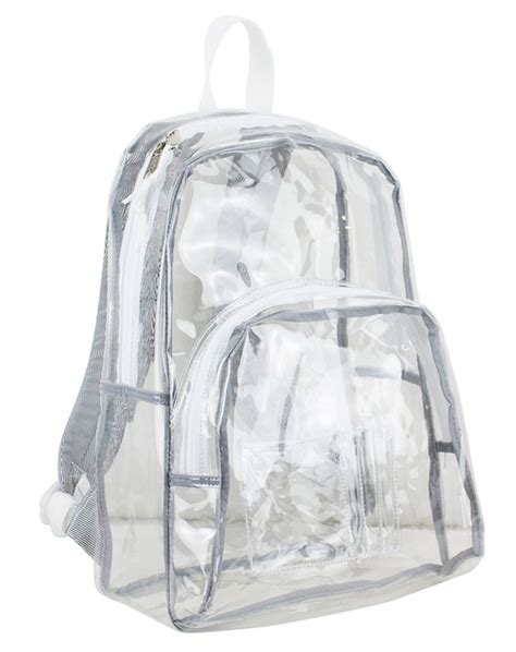 Wholesale 17 Eastsport Basic Clear Backpack White Dollardays