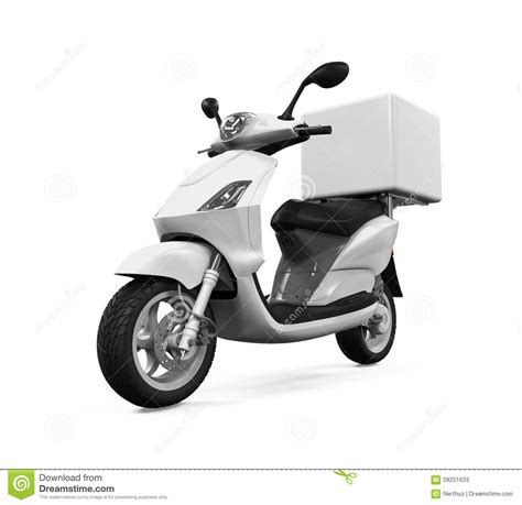 motorcycle delivery box stock illustration illustration  shipping