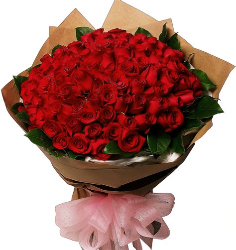 100 Red Roses In Bouquet Send To Philippinesroses Bouquet To Philippines