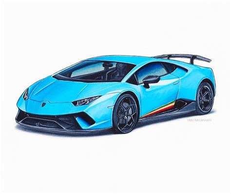 My Finished Drawing Of A Lamborghini Huracan Performante Using